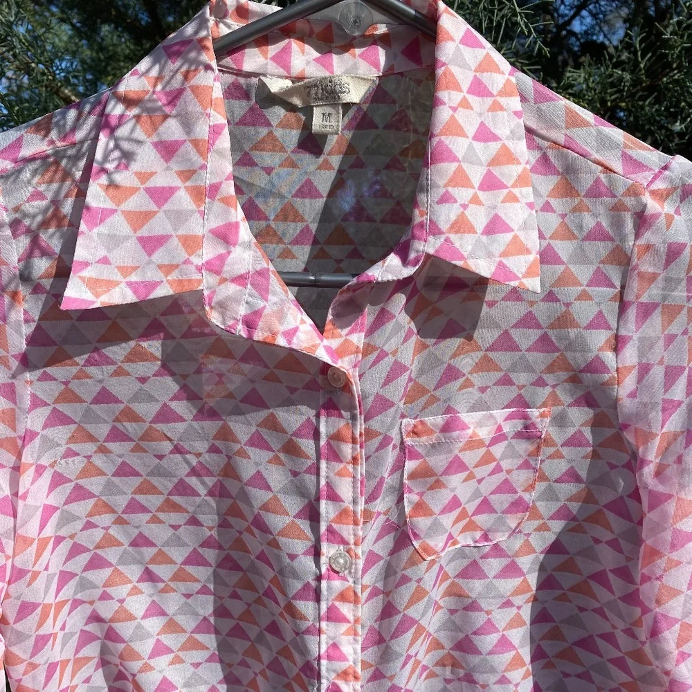 American Eagle Outfitters 77kids button up shirt sheer girls M